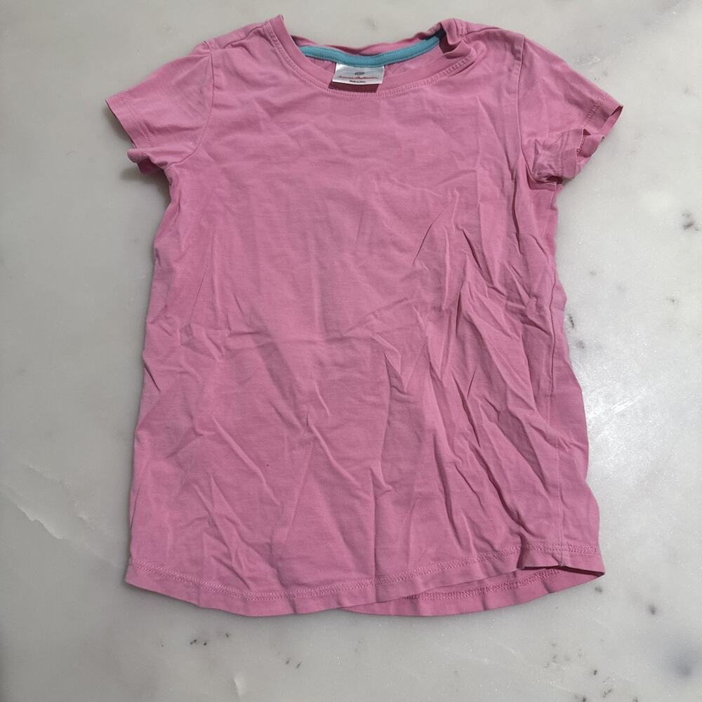 Hanna Andersson Size 130 7-8 Pink 100% Pima Cotton Short Sleeved Tee Top T-Shirt